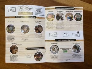 Menu (stuff to take home) #Veganuary at Terra Vega in Nantes