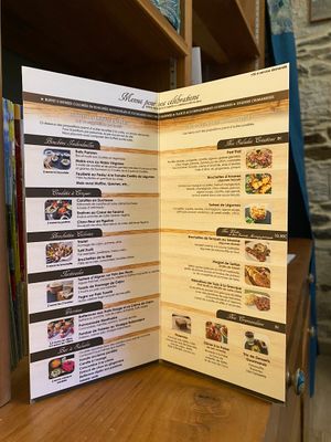 Menu for catering #Veganuary at Terra Vega in Nantes