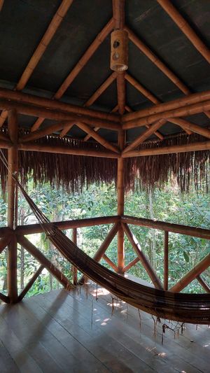 Shared space at Universo Pol Bamboo Hostel in Morro De Sao Paulo