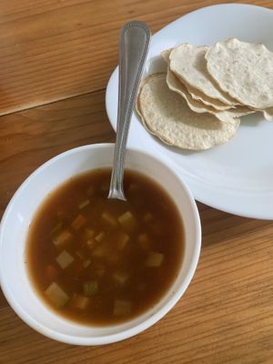 Sopa de lentejas  at Pura vida in Tuxtla Gutierrez