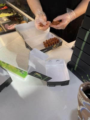 Fresh prepared cig kofte   at Veganland in Moers