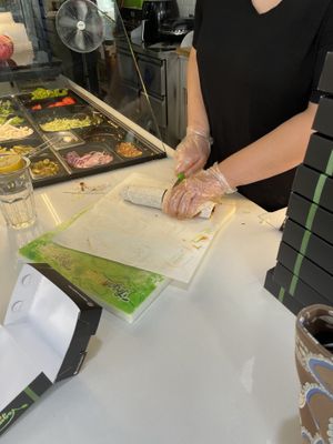 Fresh Turkish sushi   at Veganland in Moers