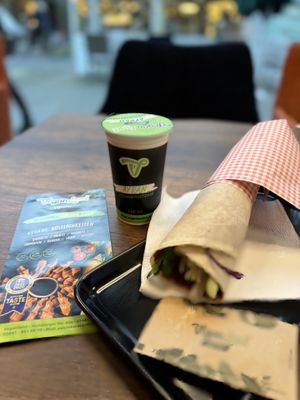 Wrap and Ayran   at Veganland in Moers
