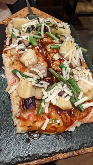 ヴィーガンお好み焼き at OKO Okonomiyaki in Osaka