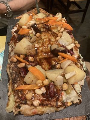 Okonomiyaki was…….. unique   at OKO Okonomiyaki in Osaka