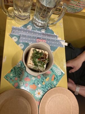 Note the size of the table, which ostensibly seats four   at OKO Okonomiyaki in Osaka