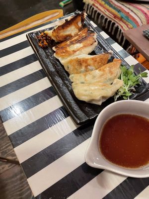 Vegan gyoza at OKO Okonomiyaki in Osaka
