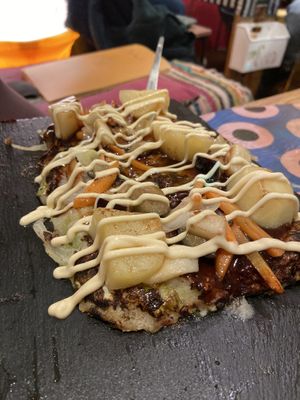   at OKO Okonomiyaki in Osaka