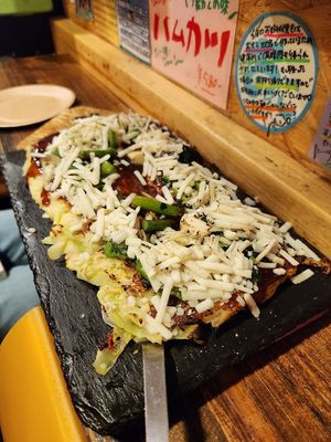 Okonomiyaki - best at OKO Okonomiyaki in Osaka