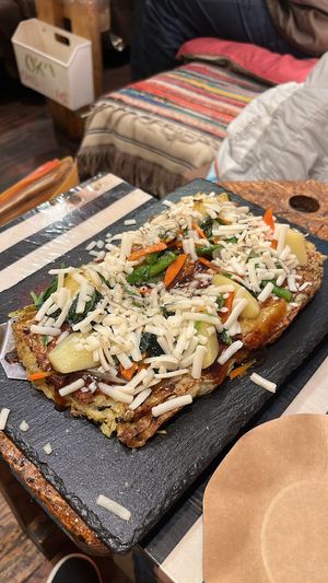 Vegan okonomiyaki  at OKO Okonomiyaki in Osaka