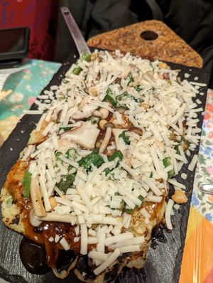 Vegan okonomyaki at OKO Okonomiyaki in Osaka