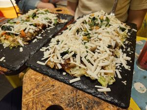 Vegan oko with vegan cheese and vegan mayonnaise at OKO Okonomiyaki in Osaka