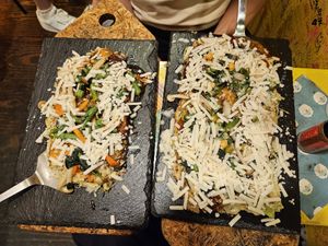 Left is size S, right size M at OKO Okonomiyaki in Osaka