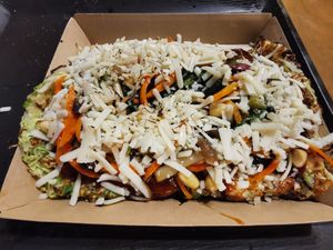 Okonomiyaki at OKO Okonomiyaki in Osaka