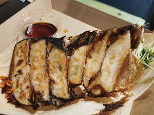 Gyozas at OKO Okonomiyaki in Osaka