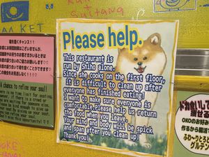 Clean up!  at OKO Okonomiyaki in Osaka