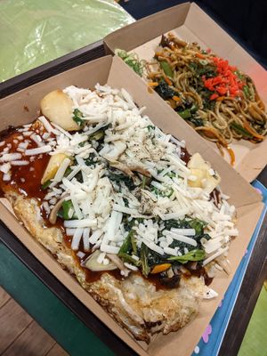 Okonomiyaki at OKO Okonomiyaki in Osaka