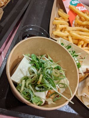 Cold tofu with ponzu at OKO Okonomiyaki in Osaka