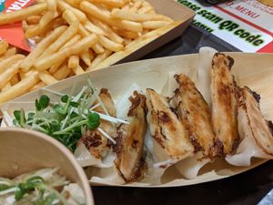 Vegan gyoza at OKO Okonomiyaki in Osaka
