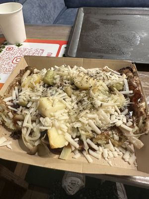   at OKO Okonomiyaki in Osaka