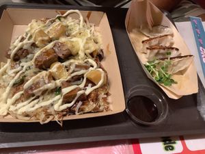Non vegan at OKO Okonomiyaki in Osaka