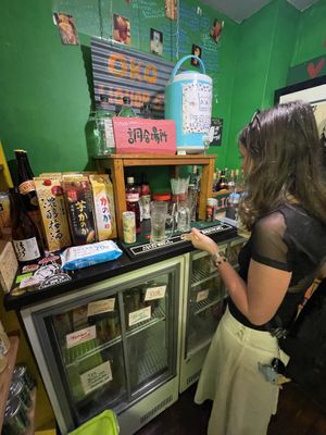 Drinks bar (serve yourself)  at OKO Okonomiyaki in Osaka
