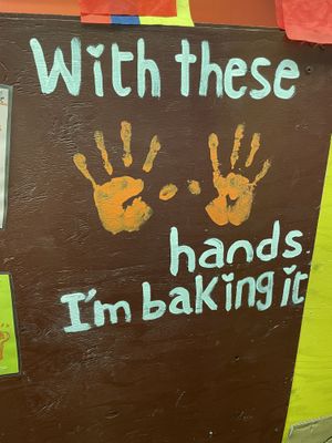 Beautiful message as you walk in   at OKO Okonomiyaki in Osaka