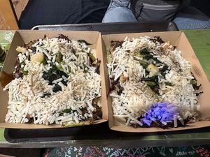 Vegan. This is a medium size and it’s huge    at OKO Okonomiyaki in Osaka