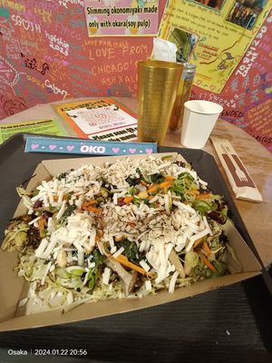 vegan okonomiyaki #Veganuary at OKO Okonomiyaki in Osaka