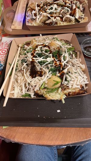   at OKO Okonomiyaki in Osaka