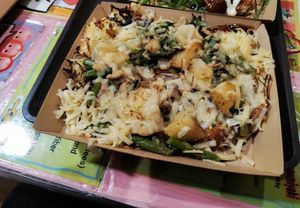 Okonomiyaki at OKO Okonomiyaki in Osaka