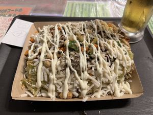 Vegan Okonomoyaki w/ vegan cheese - 8/10  at OKO Okonomiyaki in Osaka
