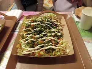 Vegan Okonomiyaki. at OKO Okonomiyaki in Osaka