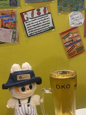 Self service beer   at OKO Okonomiyaki in Osaka