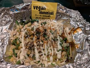 Med portion is big, so good!! at OKO Okonomiyaki in Osaka