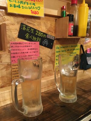 180 yen drinks!  at OKO Okonomiyaki in Osaka