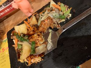 Vegetarian Okonomiyaki at OKO Okonomiyaki in Osaka
