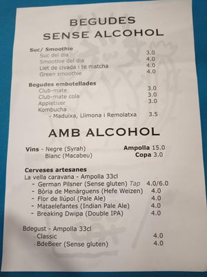 Menú octubre 2020 at CactusCat Bar in Barcelona