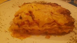 Lasaña, riquisima! at CactusCat Bar in Barcelona