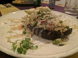 Berenjena rellena at CactusCat Bar in Barcelona