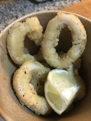 Calamari at CactusCat Bar in Barcelona