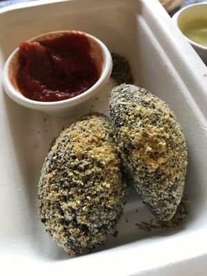 Quinoa croquetas at CactusCat Bar in Barcelona