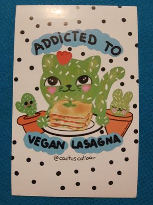 Sticker at CactusCat Bar in Barcelona