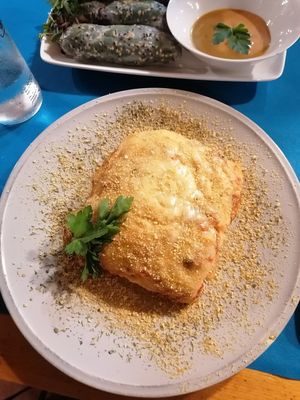 Lasagna at CactusCat Bar in Barcelona