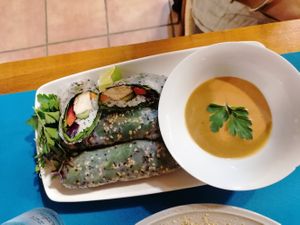 Summer rolls at CactusCat Bar in Barcelona