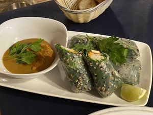 Vietnamese rolls. I love them. So fresh. at CactusCat Bar in Barcelona