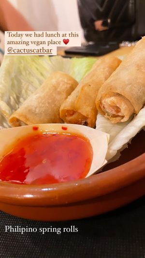 Mini lumpias (Rollitos Filipinos) at CactusCat Bar in Barcelona
