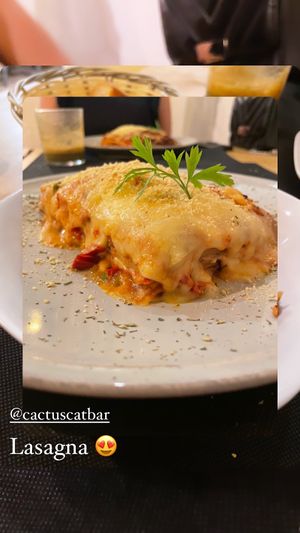 Lasaña 😍 at CactusCat Bar in Barcelona