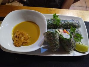 Vientamis rolls at CactusCat Bar in Barcelona