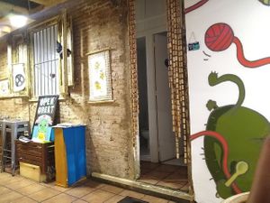 Decoration of the place at CactusCat Bar in Barcelona